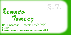 renato tomecz business card